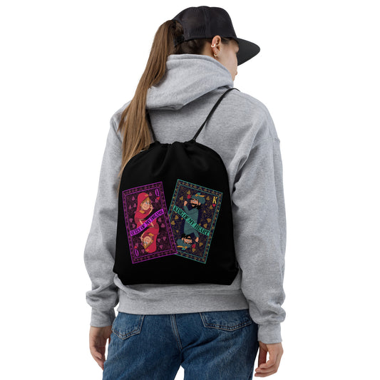 King and Queen Cards Drawstring bag