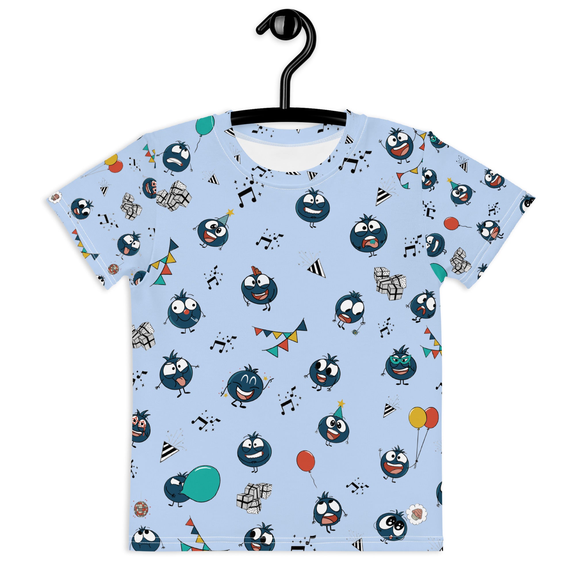 Blueberry Party: Playful Party Kids Crew T-Shirt – Art Ok Please