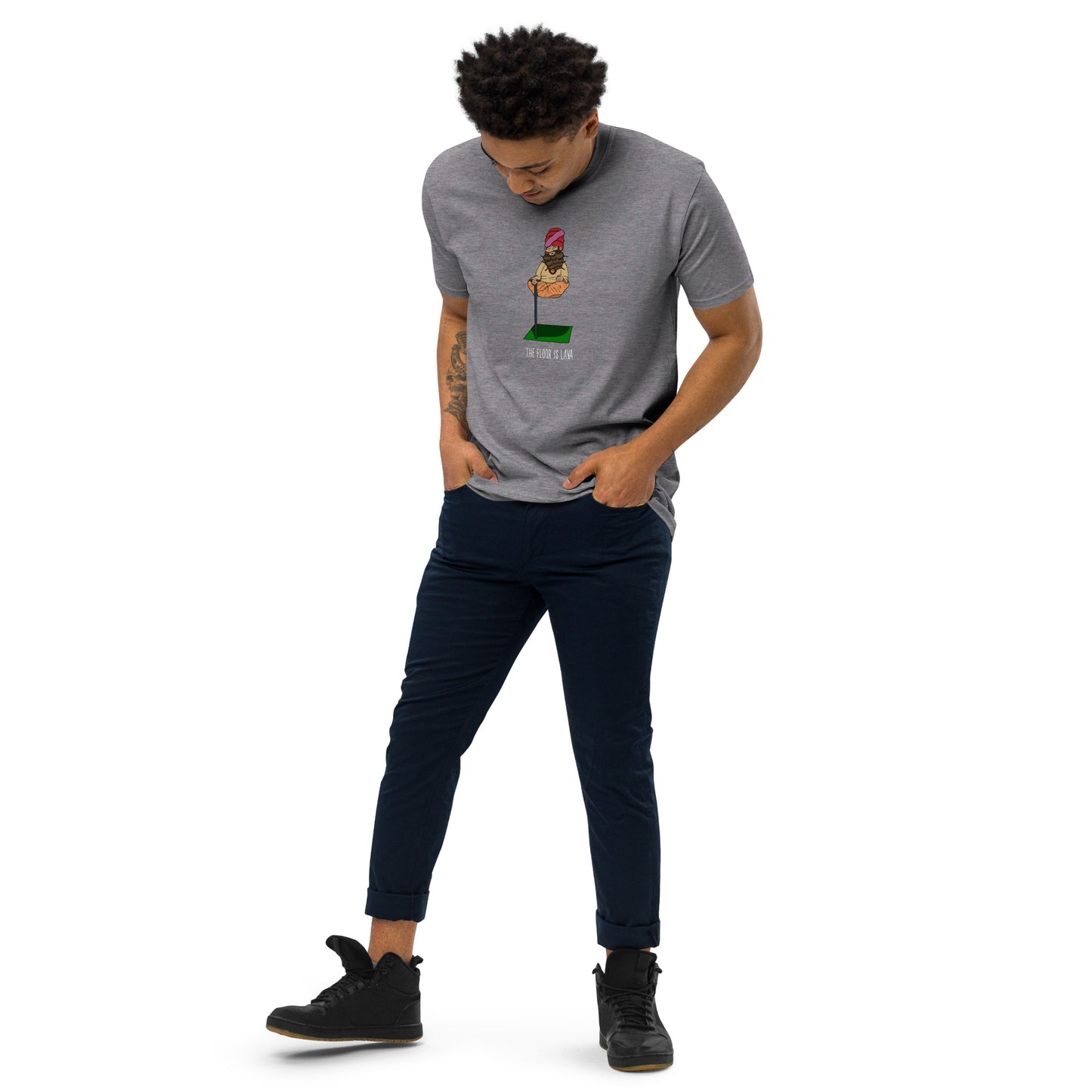 Floor is Lava Men’s premium heavyweight tee