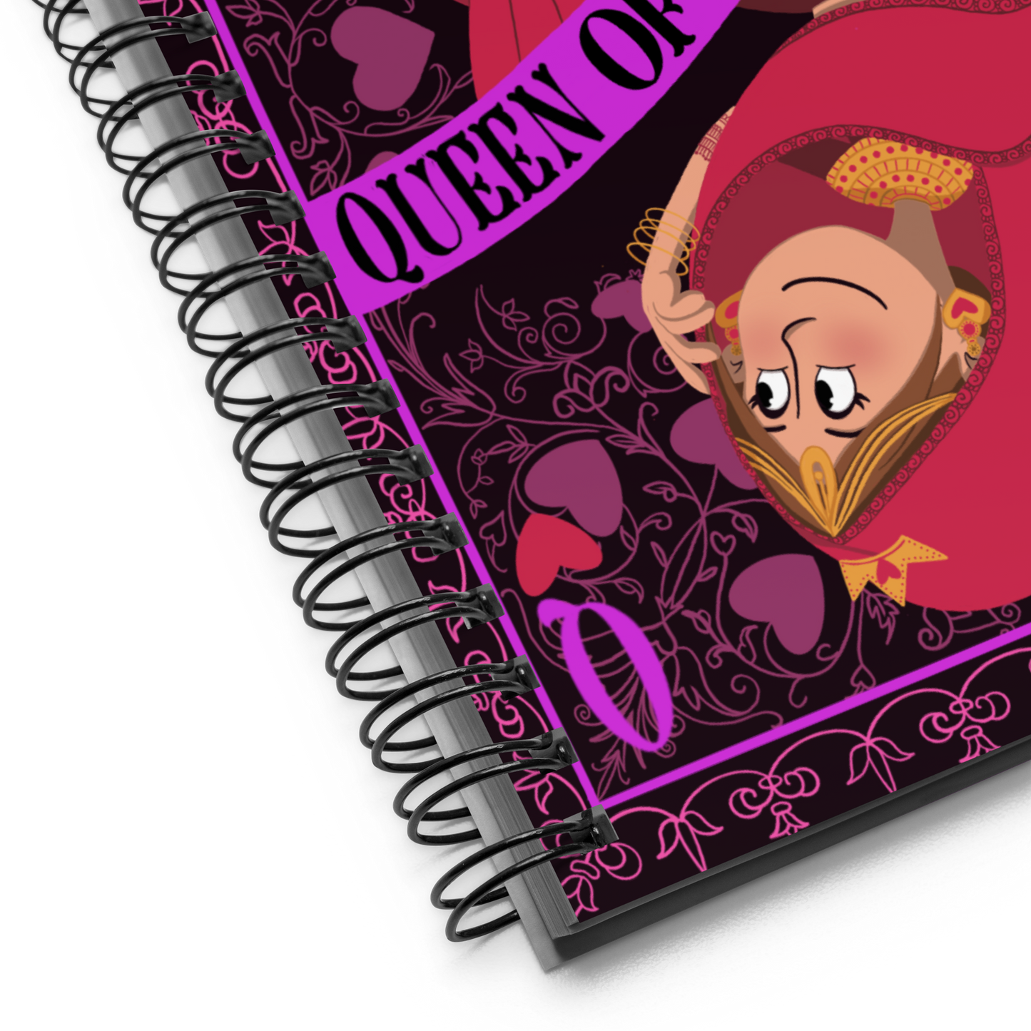 Queen of my Heart Spiral notebook